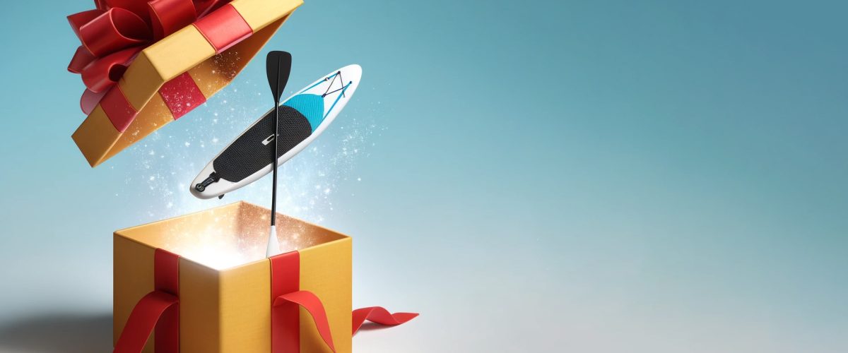 gift box paddle and board